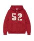 52 APPLIQUE HOODIE ZIP UP RED