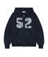 52 APPLIQUE HOODIE ZIP UP NAVY