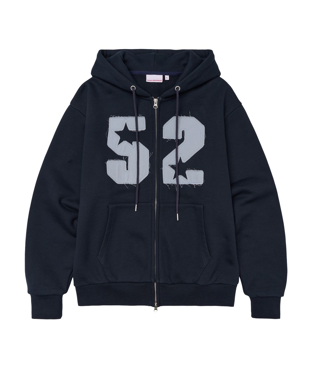 아메스 월드와이드(AMES-WORLDWIDE) 52 APPLIQUE HOODIE ZIP UP NAVY