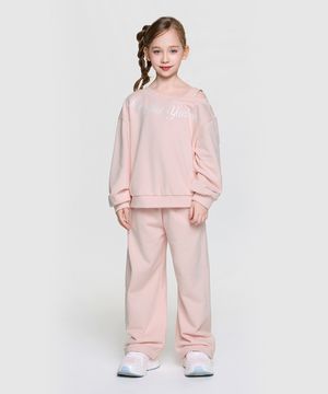 스트릿 걸즈 레터링 레이어드 맨투맨 세트 NY (L.Pink)