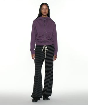 PWC 콤비 스트라이프 스웻팬츠_블랙