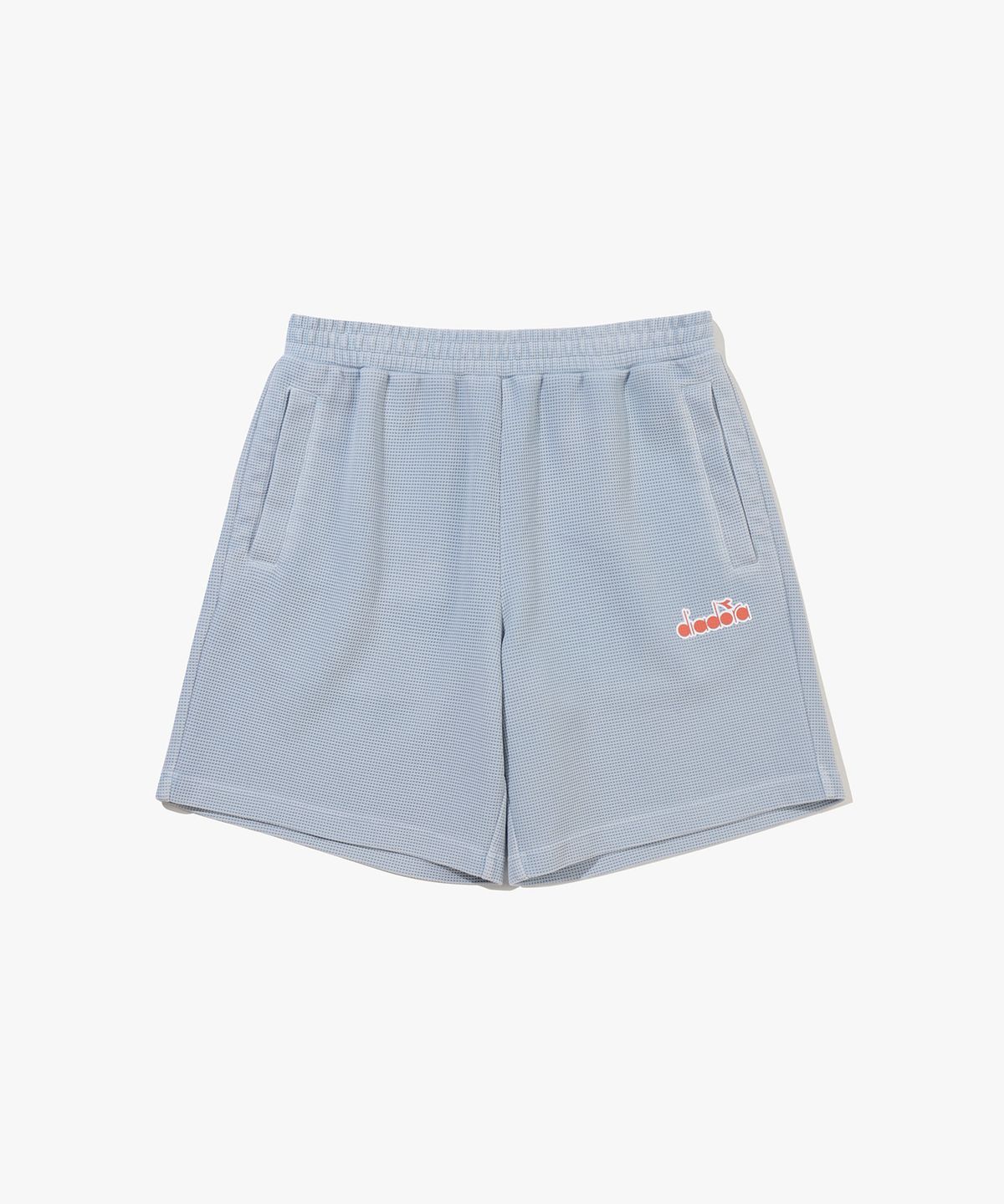 디아도라(diadora) 와플 에어로쿨 4부 워싱 쇼츠 SKY BLUE