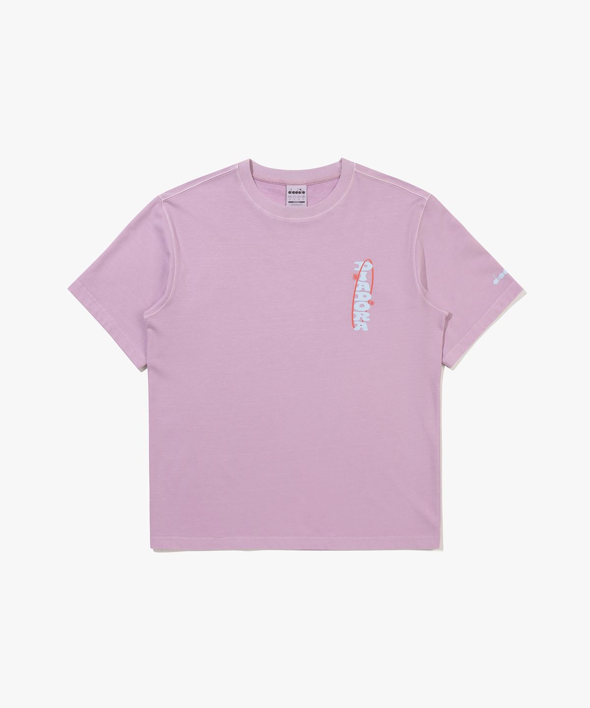 디아도라(diadora) 이큅 워싱 그래픽 백메쉬 반팔 티셔츠 VIOLET