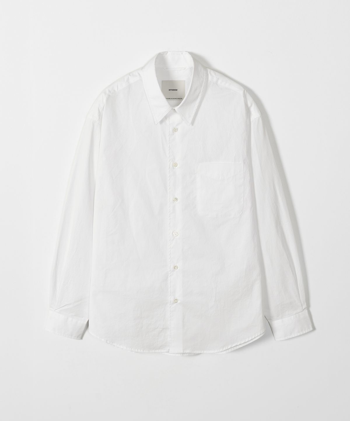 인더로우(INTHERAW) FINE COTTON TWILL SHIRT - OFF WHITE