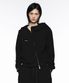Asymmetry Zip Up Hoodie - Black