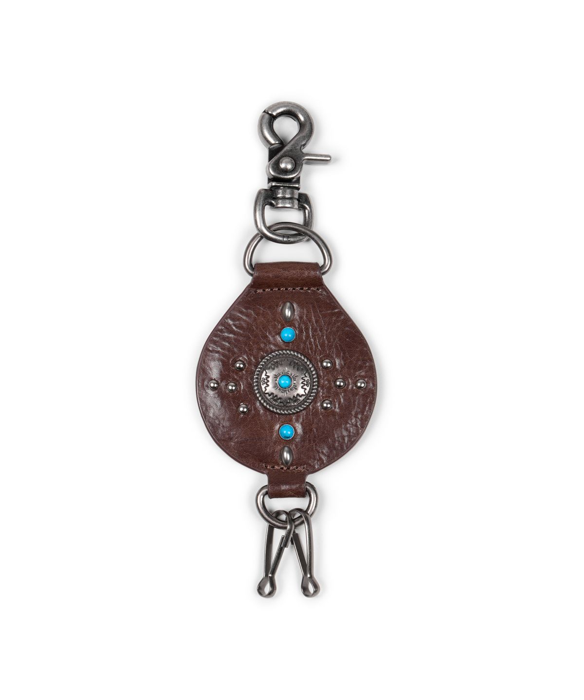 아캄(AAKAM) Gem Studded Keyring (Brown)