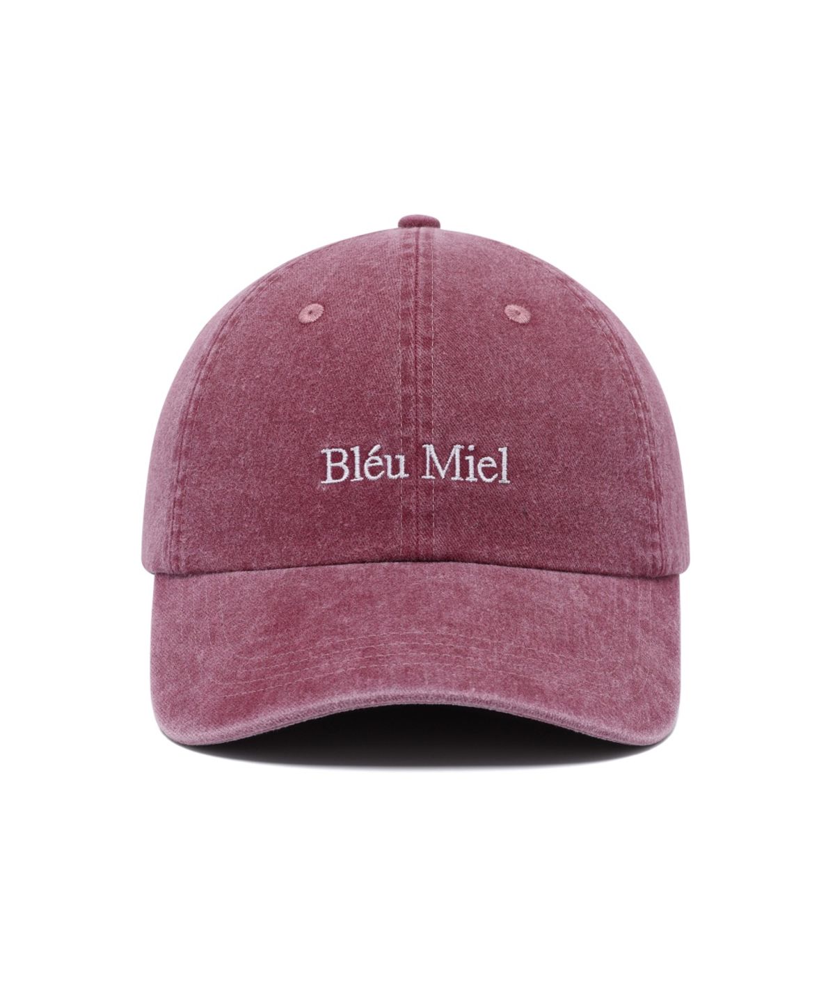 블루미엘(BLEUMIEL) 피그먼트 로고  볼캡 (버건디)