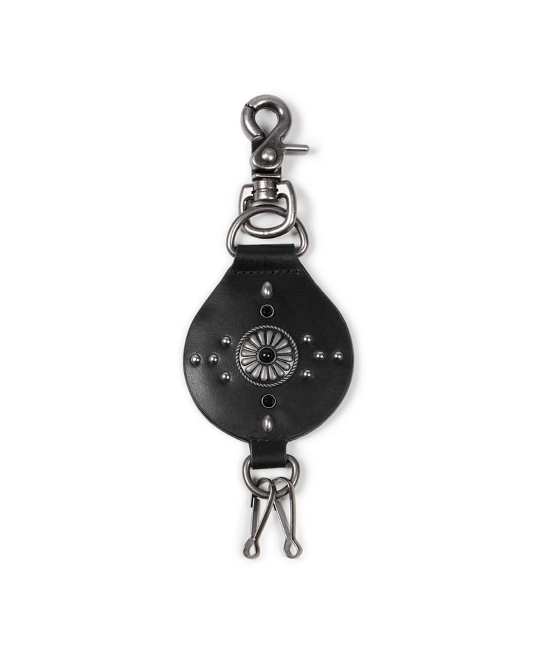 Gem Studded Keyring (Black)