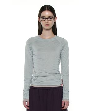 PWC 쉬어 레글런 스티치 롱슬리브 티_민트