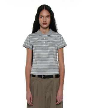 PWC 90s 포켓 폴로 숏슬리브 티_멜란지