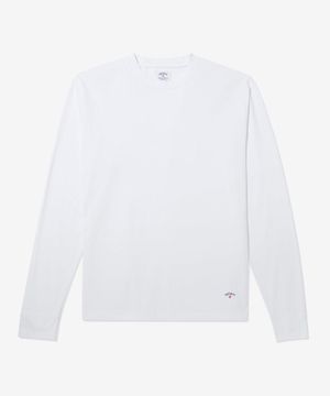 (U) 클래식 롱 슬리브 리사이클 코튼 티 화이트 CLASSIC LONG SLEEVE RECYCLED COTTON TEE WHITE