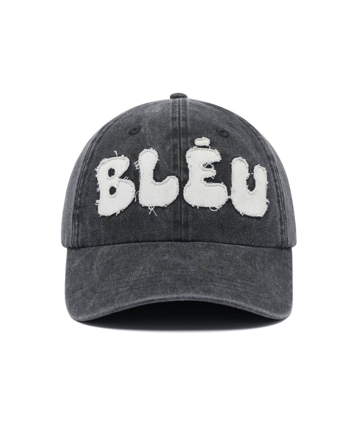 블루미엘(BLEUMIEL) 빈티지 워싱 로고  볼캡 (블랙)