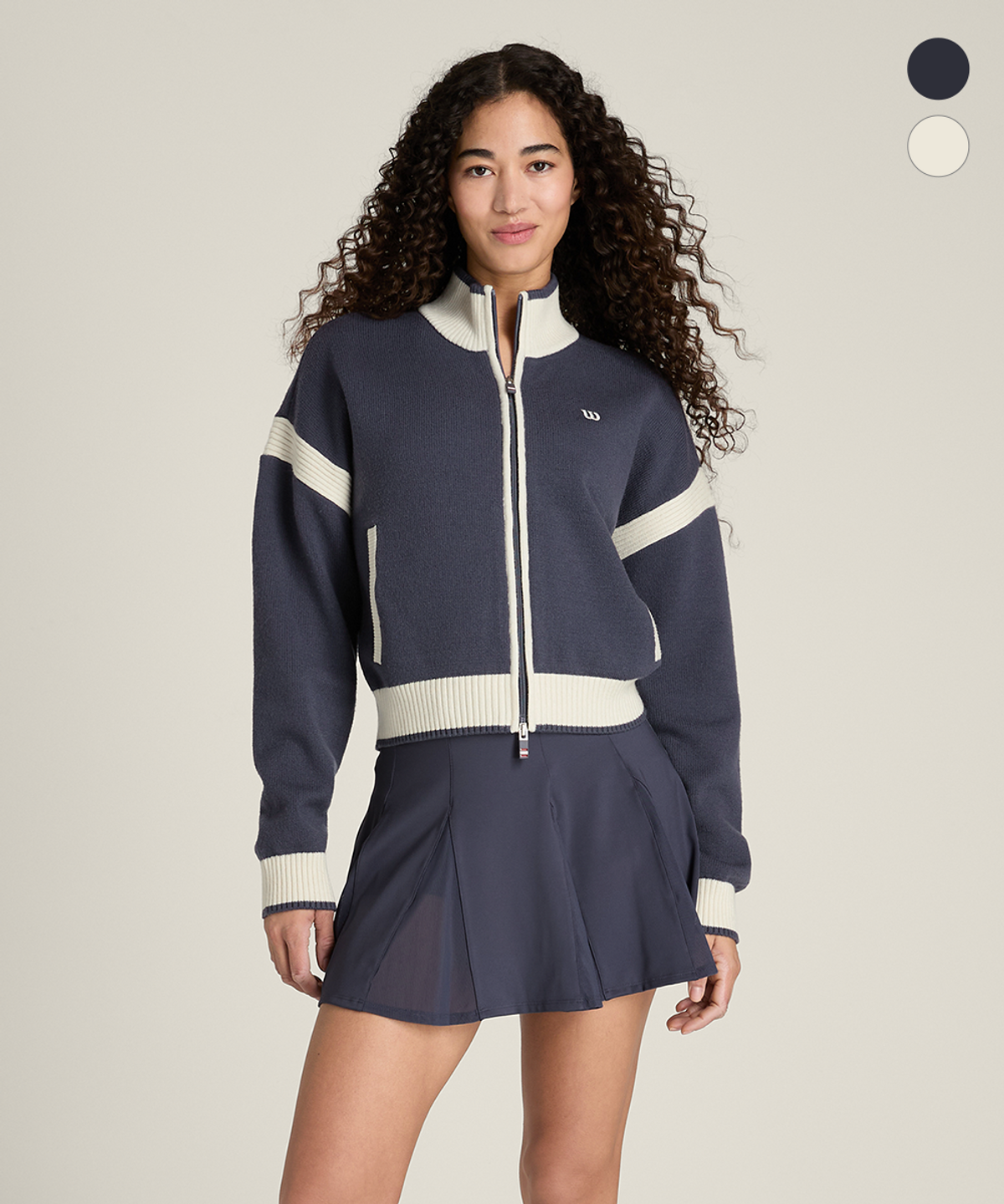 윌슨(WILSON) 집 프론트 클럽 스웨터 자켓 W (2color)