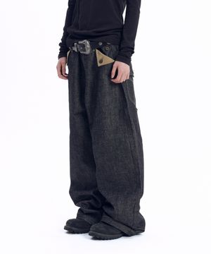 Bonnie Pocket Denim Pants (Black)