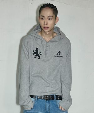 와플 헨리넥 후디[그레이]