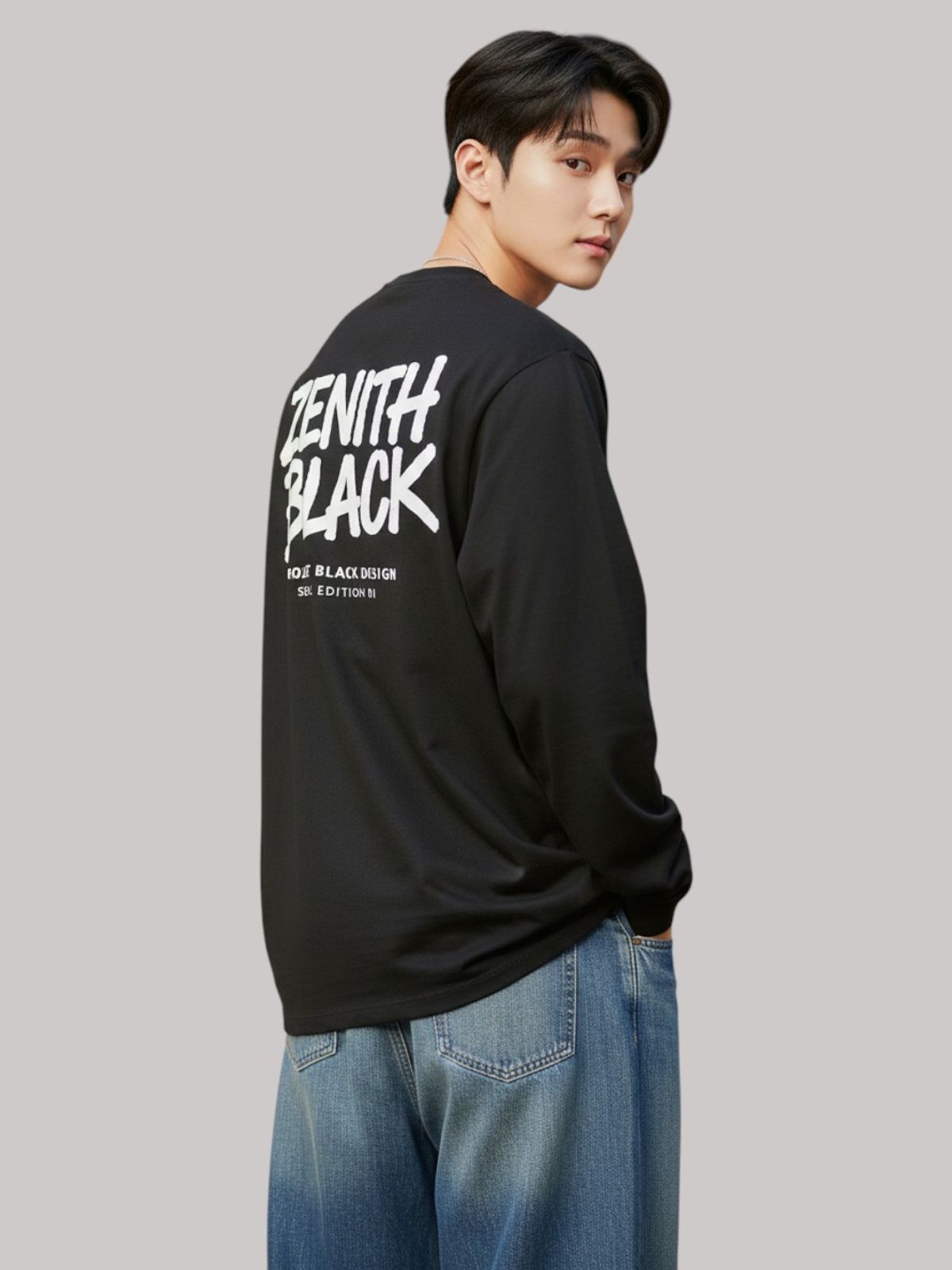지블랙(ZBLACK) 제니스 블랙 빅로고   롱슬리브(BLACK)