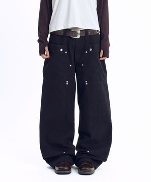 Walt Panel Cotton Pants (Black)