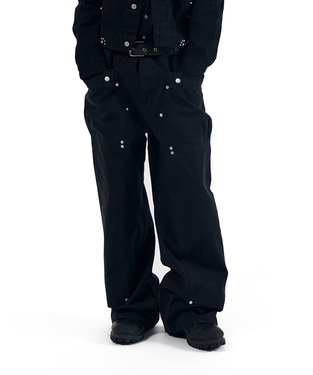 아캄(AAKAM) Walt Panel Cotton Pants (Black)