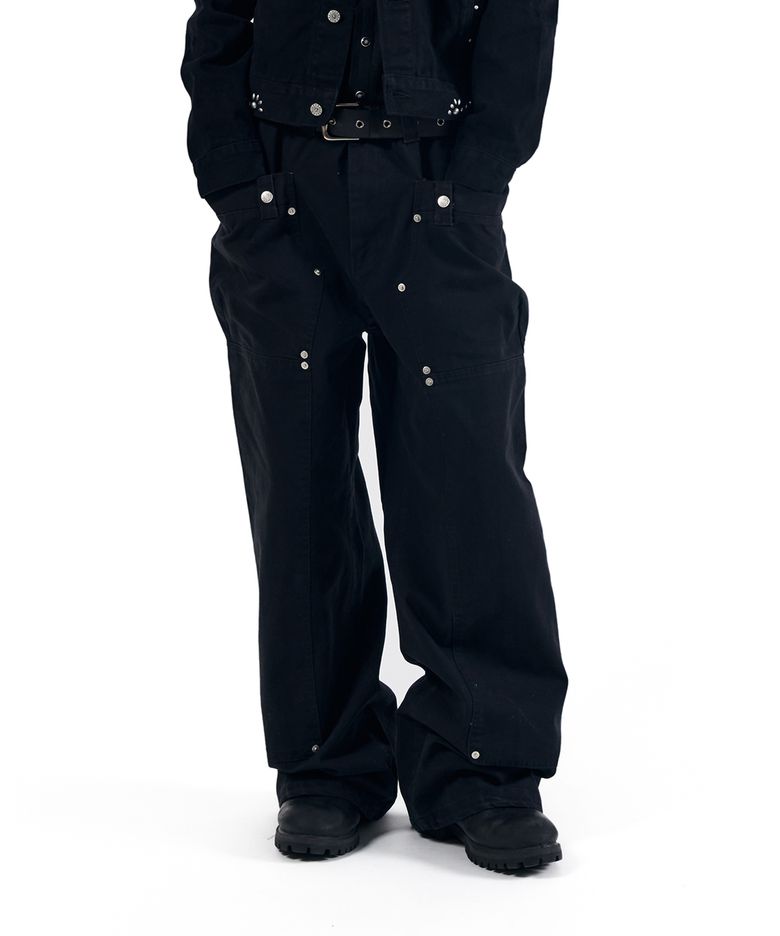 Walt Panel Cotton Pants (Black)