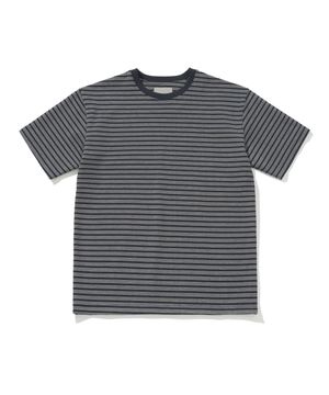DOWN NAVY STRIPE HALF SLEEVE T-SHIRT #2