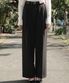 Classic Pintuck Wide Slacks [Black]