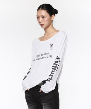 Slogan Mesh Top - White