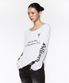 Slogan Mesh Top - White