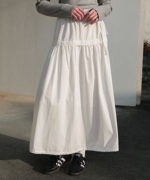 Ruffle Long Skirt [Ivory]