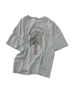 스컬 본 빈티지 크롭 티셔츠 (gray)