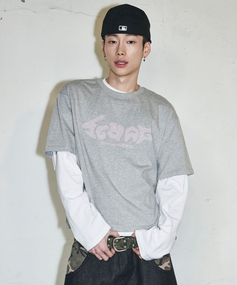SCWAG Star Dot Crop T-shirt[Gray]