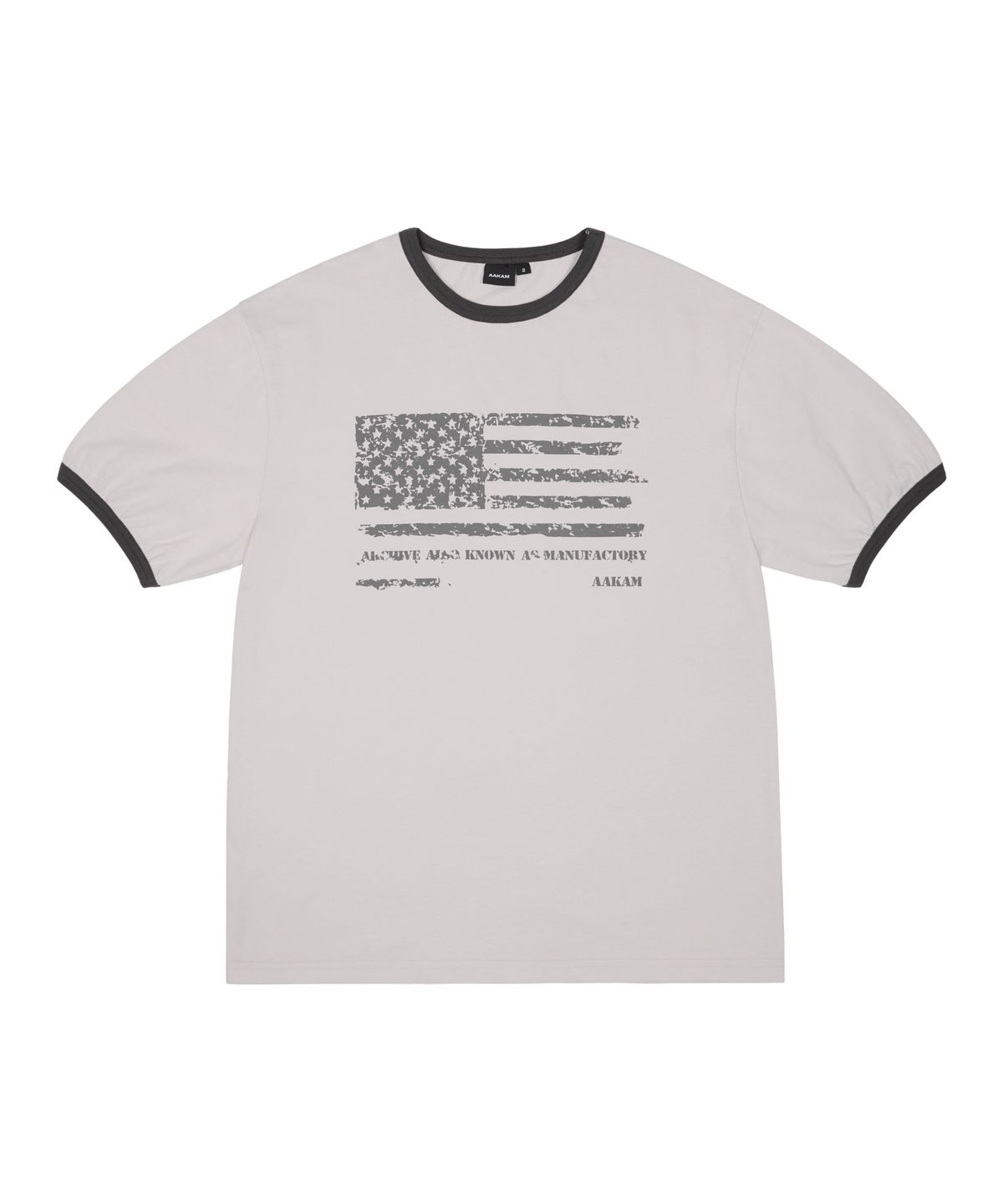 아캄(AAKAM) Star-Spangled Ringer Top (Gray)