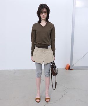 DISTRESSED PULLOVER (KHAKI)