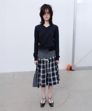 DISTRESSED PULLOVER (NAVY)