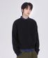 에센셜 라운드넥 크롭 니트  블랙