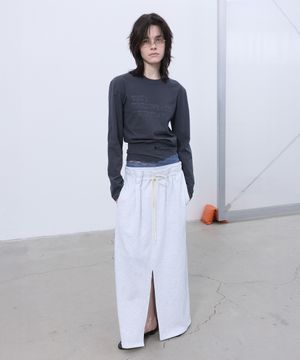 BLOUSON LONG-SLEEVE TOP (GREY)