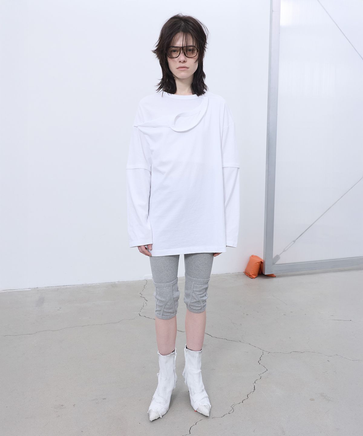 엘씨디씨티엠(LCDC™) HALTERNECK-DETAILED TOP (WHITE)