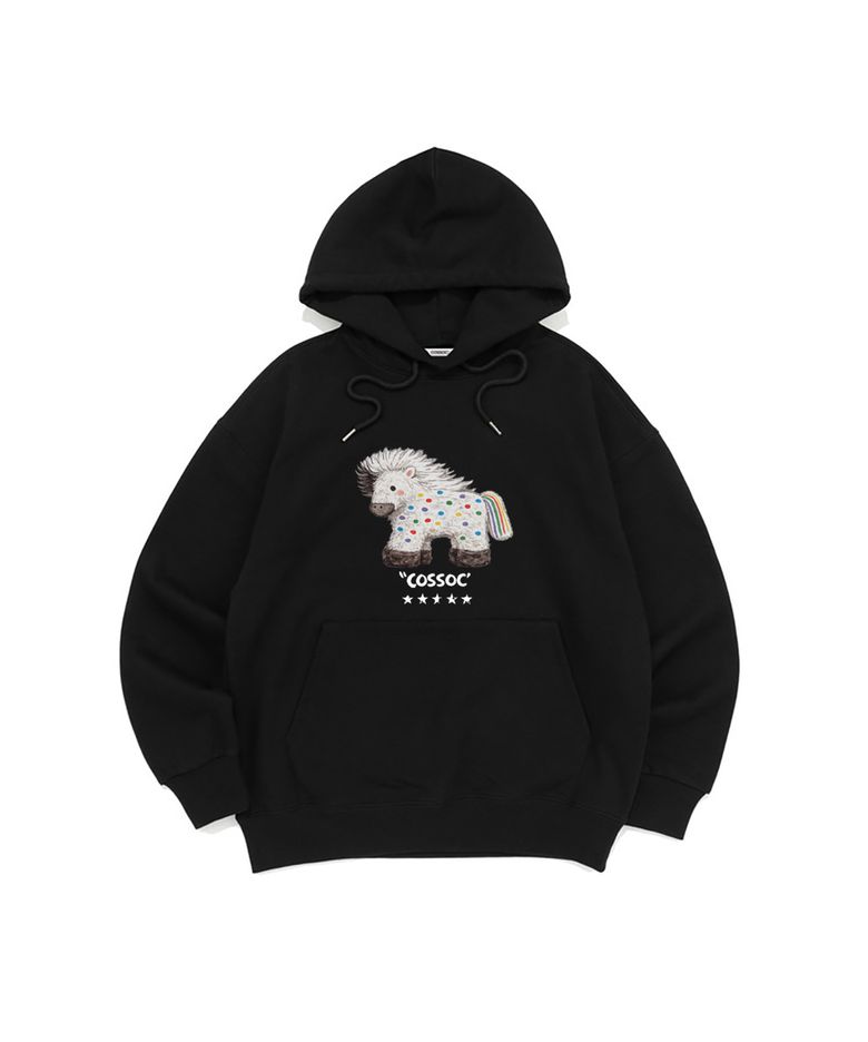 CC 레인보우 홀스 후드티(블랙)