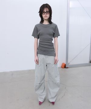 DETAIL SLIM T-SHIRT (GREY)