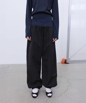 DOUBLE LAYERED PANTS (BLACK)