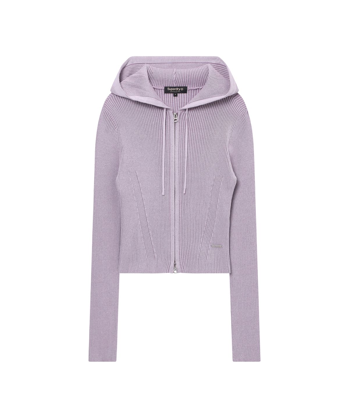 슈퍼드라이(SUPERDRY) 우먼스 빈티지 립 니트 집업 라일락 SDFJNAQ43LLC