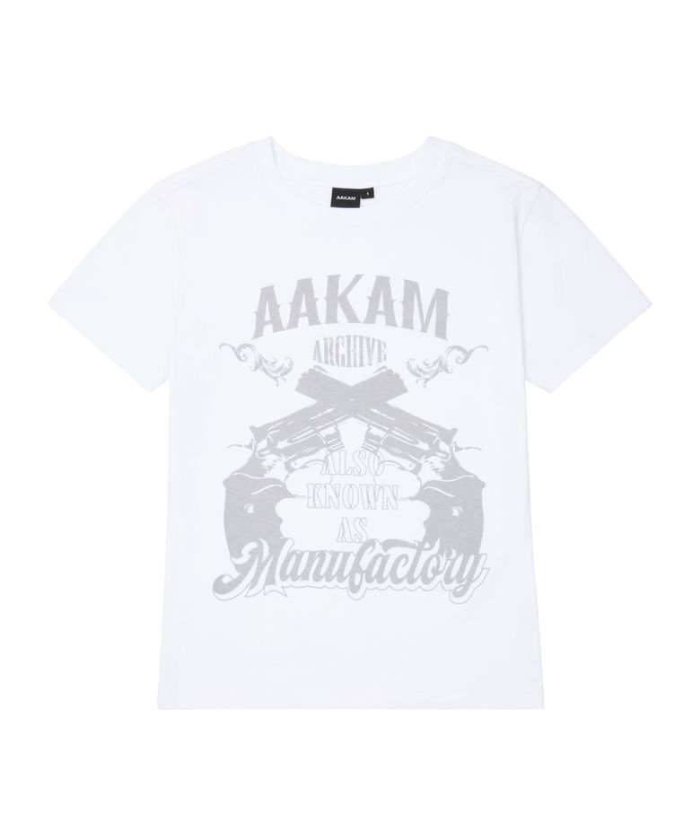 Gun Lettering Half Top (White)