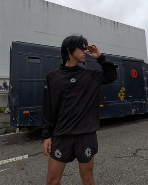 219 시어서커 윈드밀 후디 (black)