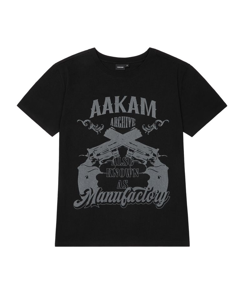 Gun Lettering Half Top (Black)