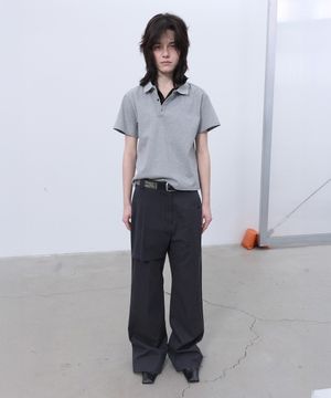 OVERLAY STRAIGHT PANTS (DARK GREY)