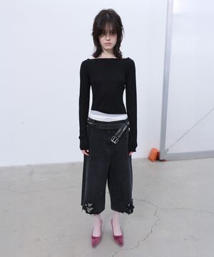 TWO-WAY KNIT TOP (BLACK)