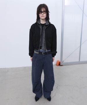 STRUCTURED ZIP-UP JACKET (BLACK)