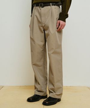투턱 코튼 치노 팬츠 [샌드그레이]