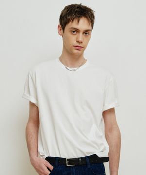 크롭 반팔 티셔츠 [화이트]