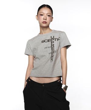 Sceptic Crop Top - Gray