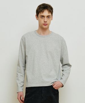 크롭 롱 슬리브 [그레이]